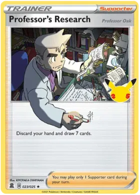 Pokémon TCG -  25th Celebrations EN 023+024/025 Holo - Professors Research
