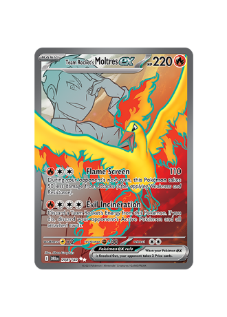 Pokémon TCG -  DRI EN 208/182  - Team Rockets Moltres EX