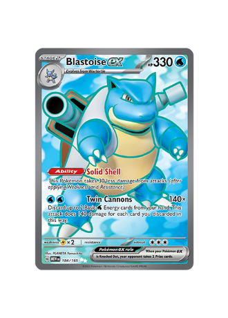 Pokémon TCG -  MEW151 EN 184/165 - Blastoise EX