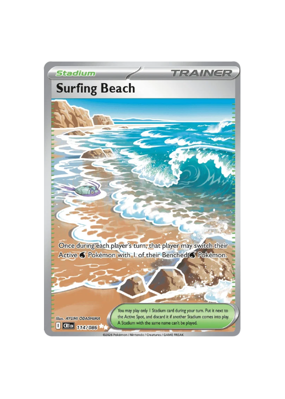 Pokémon TCG - CRI EN 114/086 - Surfing Beach