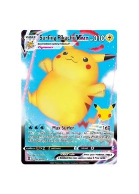 Pokémon TCG -  25th Celebrations EN 009/025 Holo - Surfing Pikachu Vmax