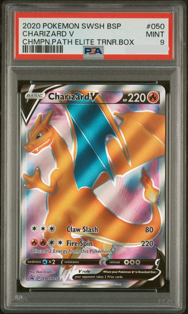 Pokémon TCG - SWSH BLACK STAR PROMO #050 CHARIZARD V CHMPN.PATH PSA 9