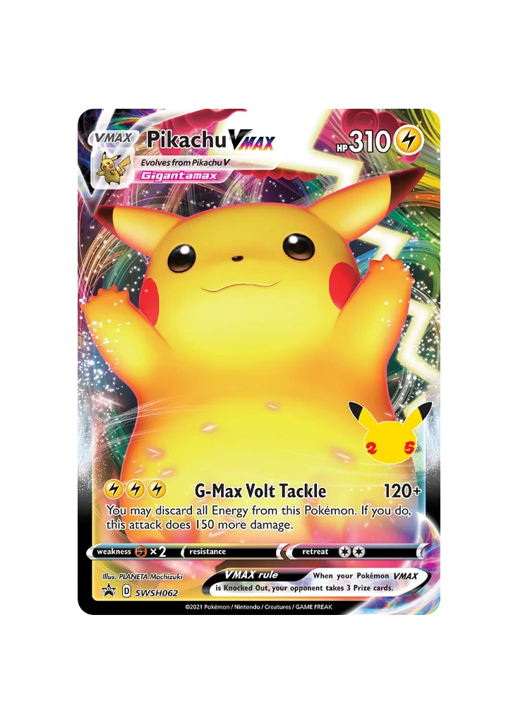Pokémon TCG -  25th Celebrations EN SWSH062/123 - Pikachu VMAX