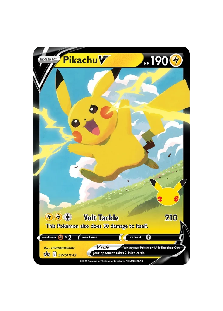 Pokémon TCG -  25th Celebrations EN SWSH143/123 - Pikachu V