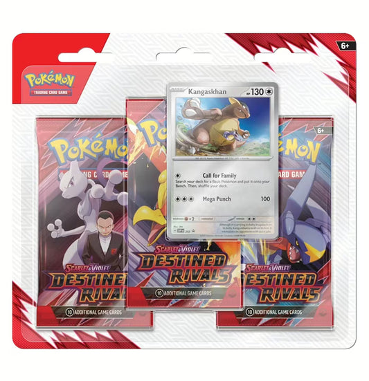Pokémon TCG - Destined Rivals Kangaskhan 3er Promo Booster Blister Pack (EN) 2025