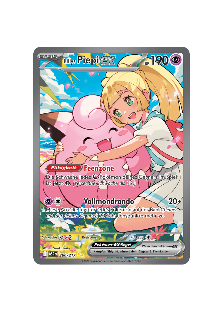 Pokémon TCG -  ASC DE 280/217 - Lillys Piepi EX
