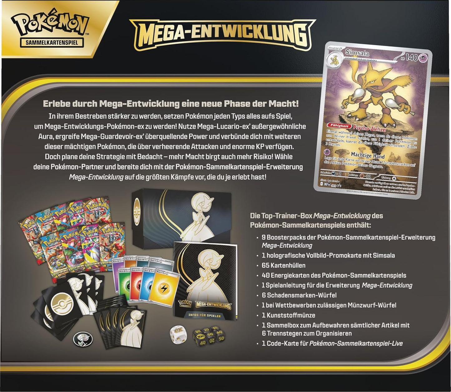 Pokémon TCG - Top Trainer Box - Mega Evolution Guardevoir (DE) 2025