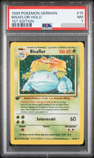 Pokémon TCG - 1999 POKEMON GERMAN #15 BISAFLOR-HOLO 1ST EDITION PSA 7