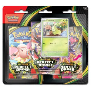 Pokémon TCG - Perfect Order Chikorita - 3er Booster Blister Pack (EN) 2026