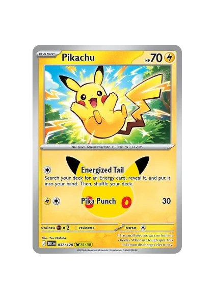 Pokémon TCG - 30C EN 037/128 - 15/30 - Pikachu