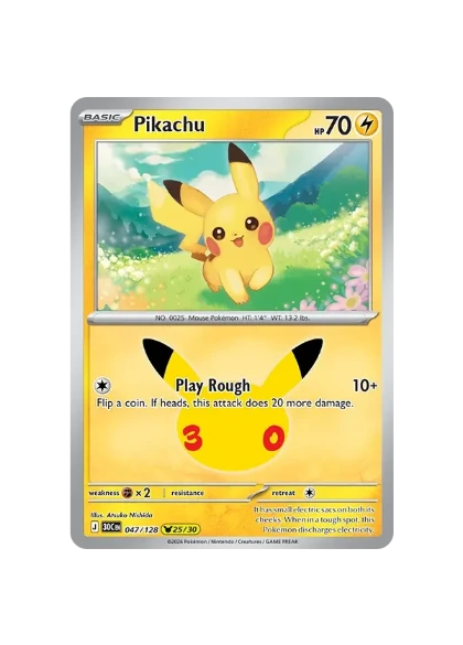 Pokémon TCG - 30C EN 047/128 - 25/30 - Pikachu