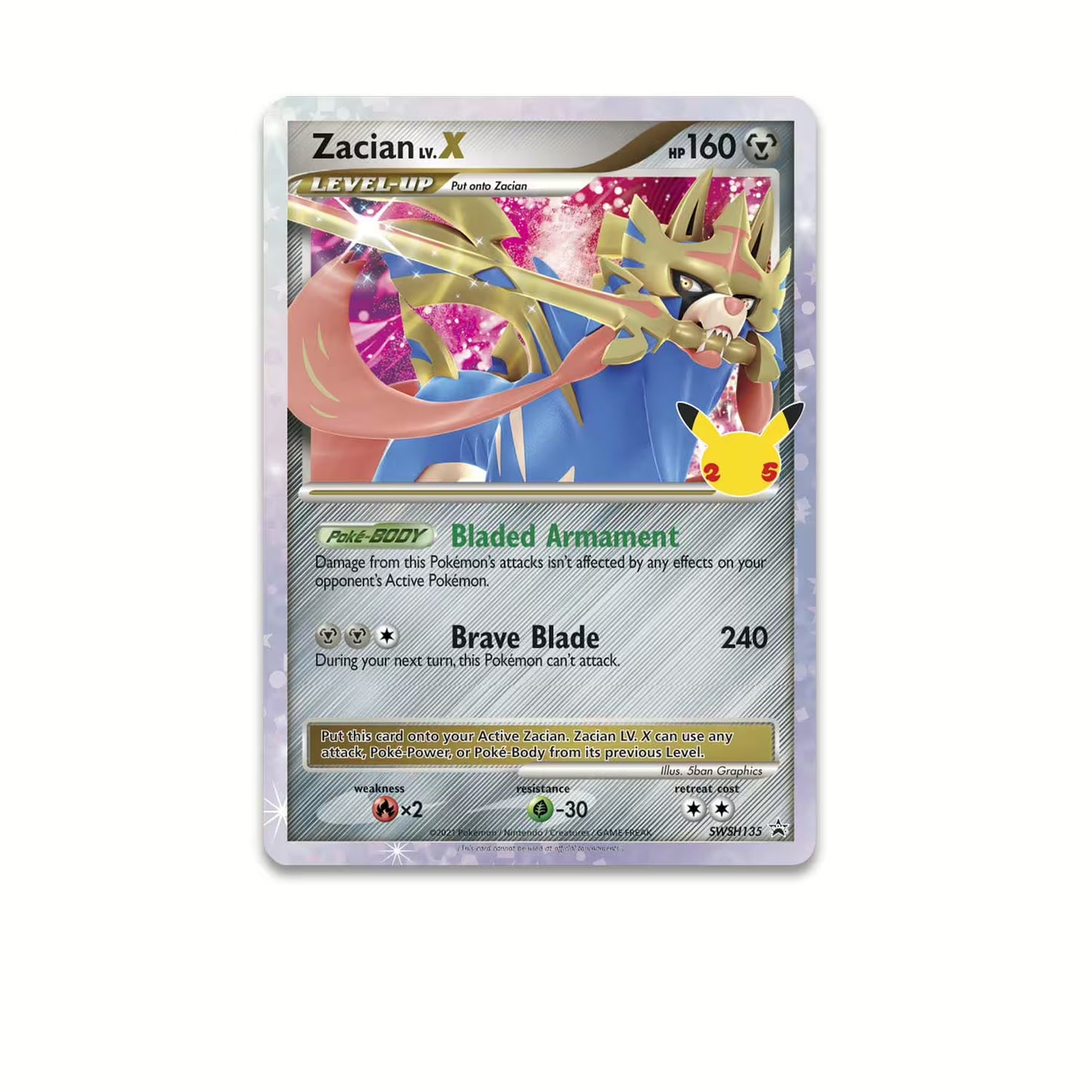 Pokémon TCG - Celebrations Zacian Pin Collection Box (EN) 2021