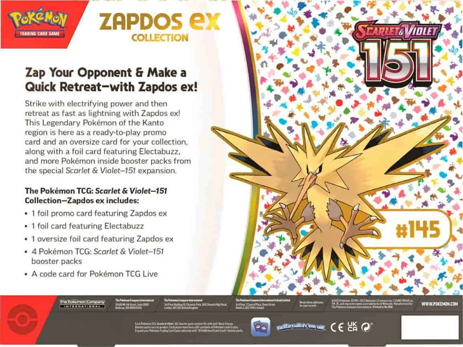 Pokémon TCG - 151 Pokémon 151 Zapdos-Ex Collektion (EN)