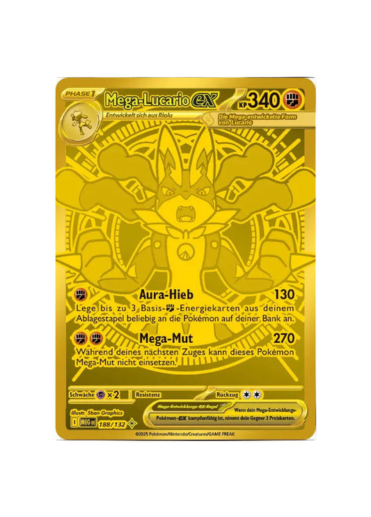 Pokémon TCG - MEG DE 188/132  - Mega Lucario EX Gold