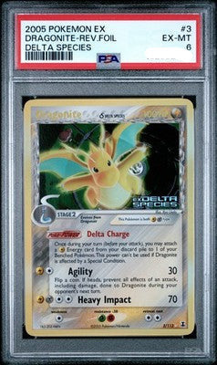 Pokémon TCG - DELTA SPECIES #3 DRAGONITE-REV.FOIL DELTA SPECIES PSA 6