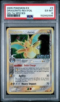 Pokémon TCG - DELTA SPECIES #3 DRAGONITE-REV.FOIL DELTA SPECIES PSA 6