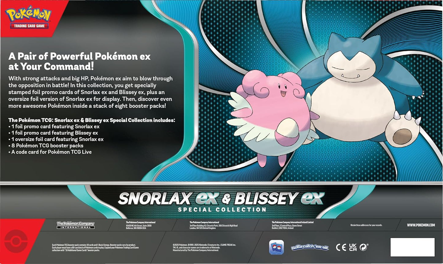 Pokémon TCG - Snorlax Ex Blissey Ex Spezial Collection Box (EN) 2025