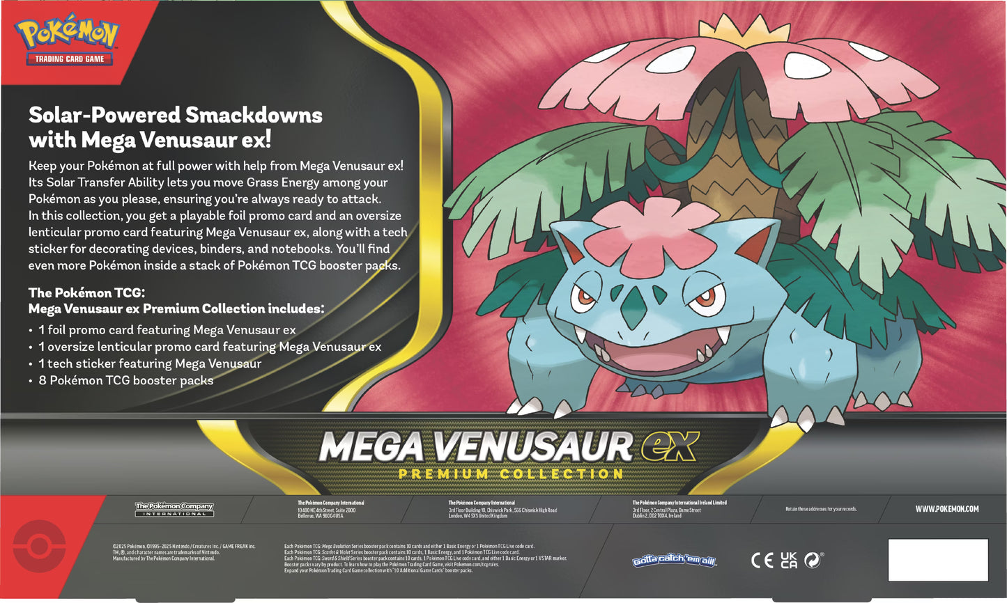 Pokémon TCG - Mega Venusaur Ex Premium Collection Box (EN) 2025