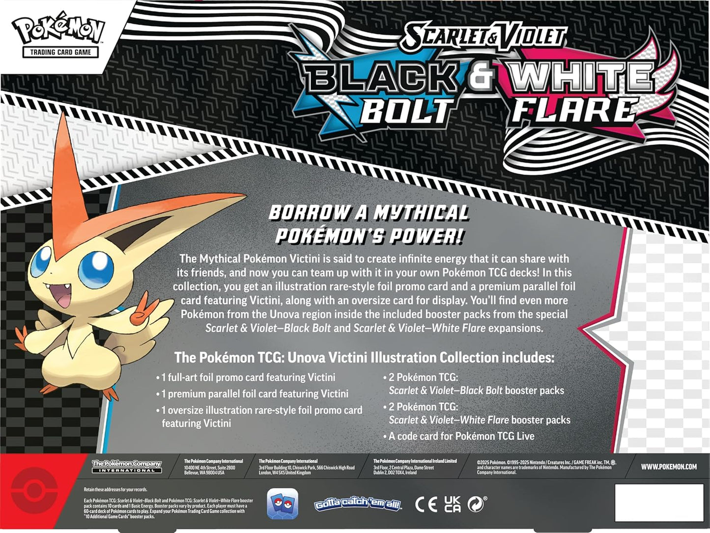 Pokémon TCG - Black Bolt White Flare Victini Collection Box (EN) 2025