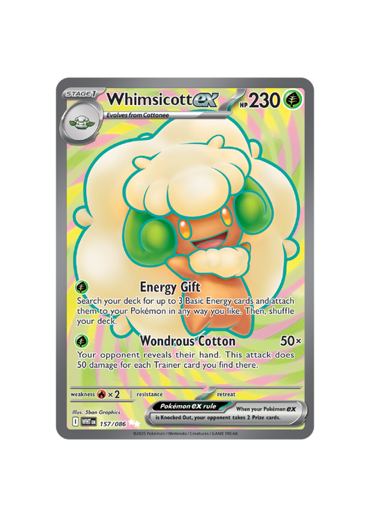 Pokémon TCG - WHT EN 157/086 Whimsicott ex